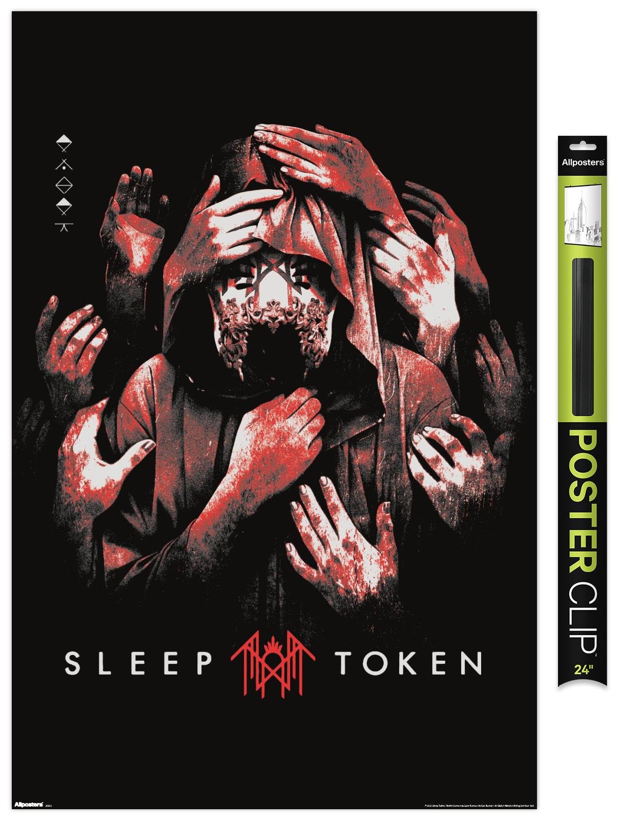 Amazon.com: Sleep Token - Grabbing Hands Red Wall Poster, 34L
